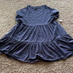 Old Navy Navy Blue Casual Tiered Dress